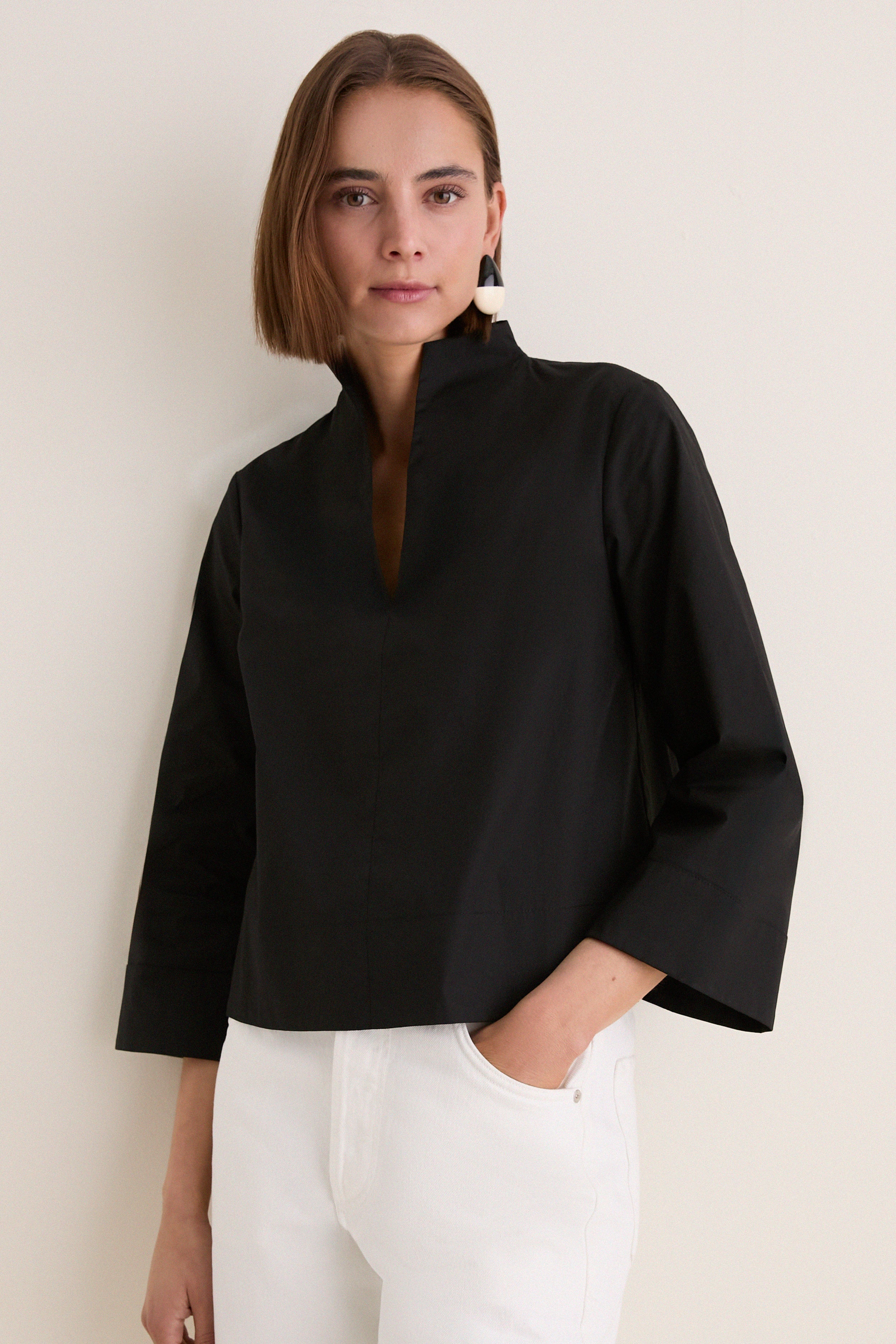 Black Long Sleeve Celeste Top | Tuckernuck