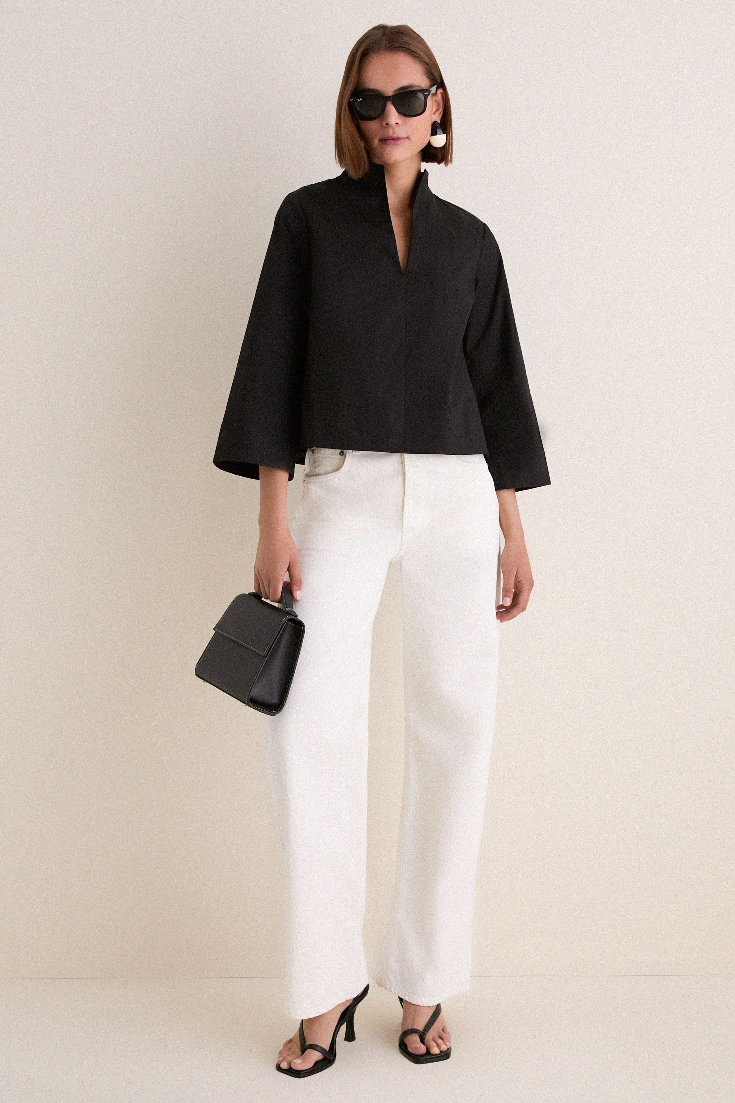 Black Long Sleeve Celeste Top
