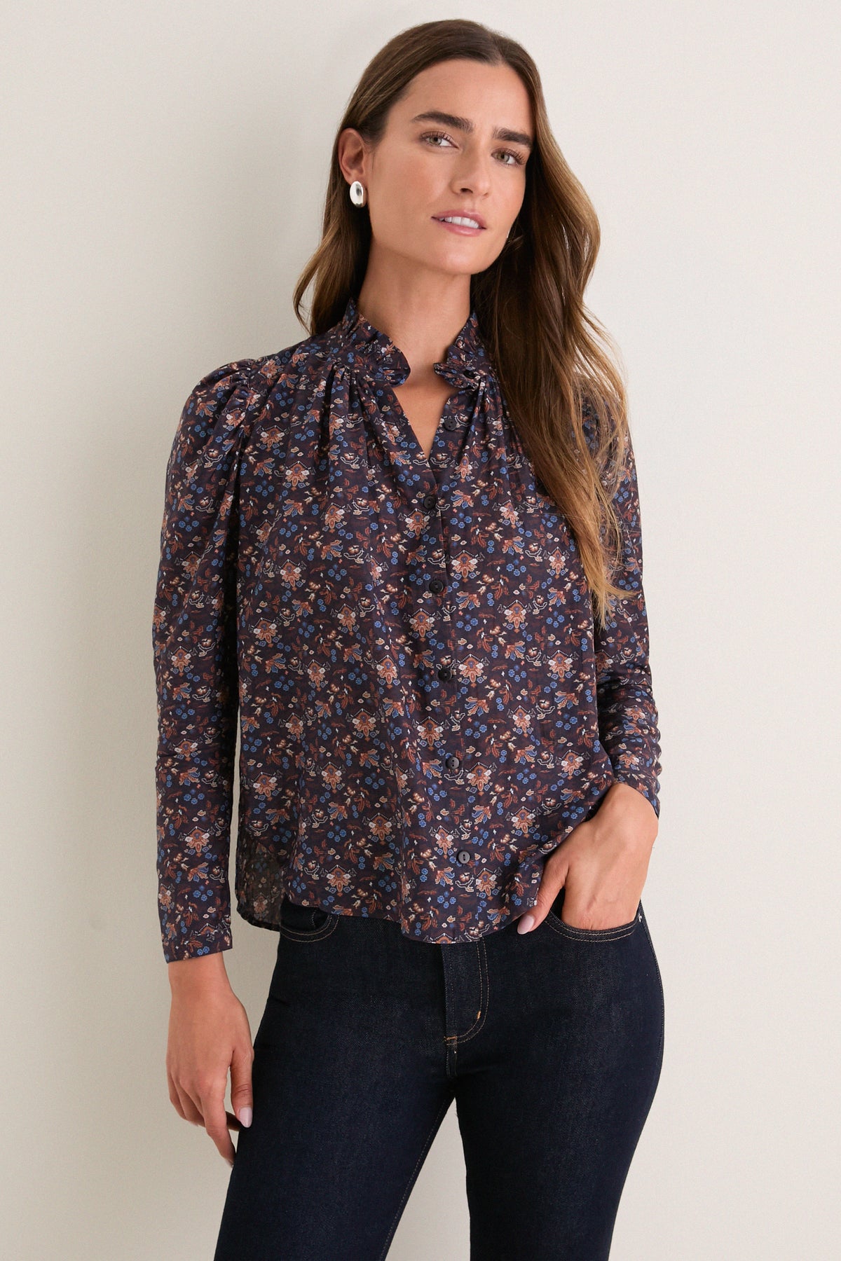 Dark Blue Artemis Indigo Kilim Shirt