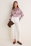 Off-White Dana Horizon Kilim Silk Shirt