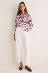 Off-White Dana Horizon Kilim Silk Shirt