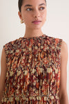 Dark Orange Jessa Topaz Snakeskin Maxi Dress