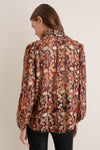 Dark Orange Annabel Topaz Snakeskin Shirt