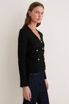 Black Tessa Tweed Cardigan