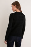 Black Tessa Tweed Cardigan