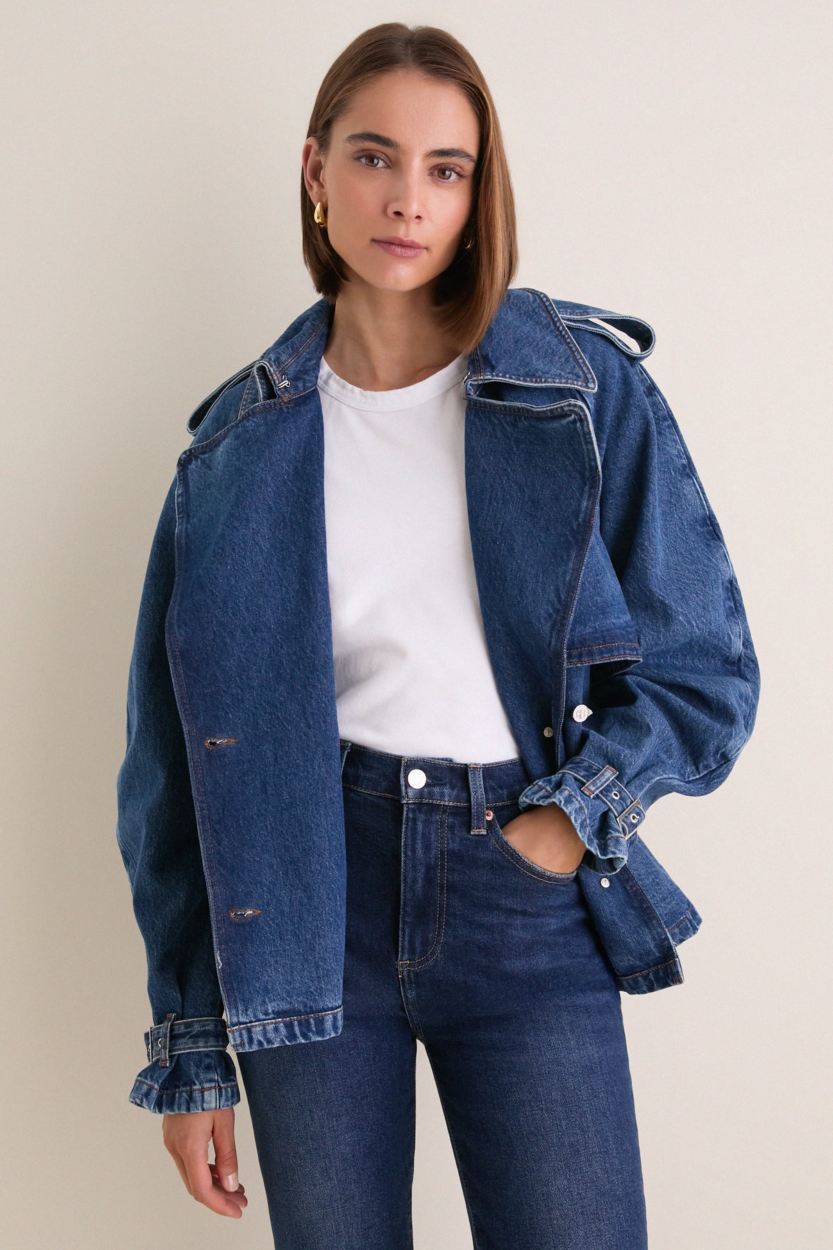 Clean Indigo Pascale Trench