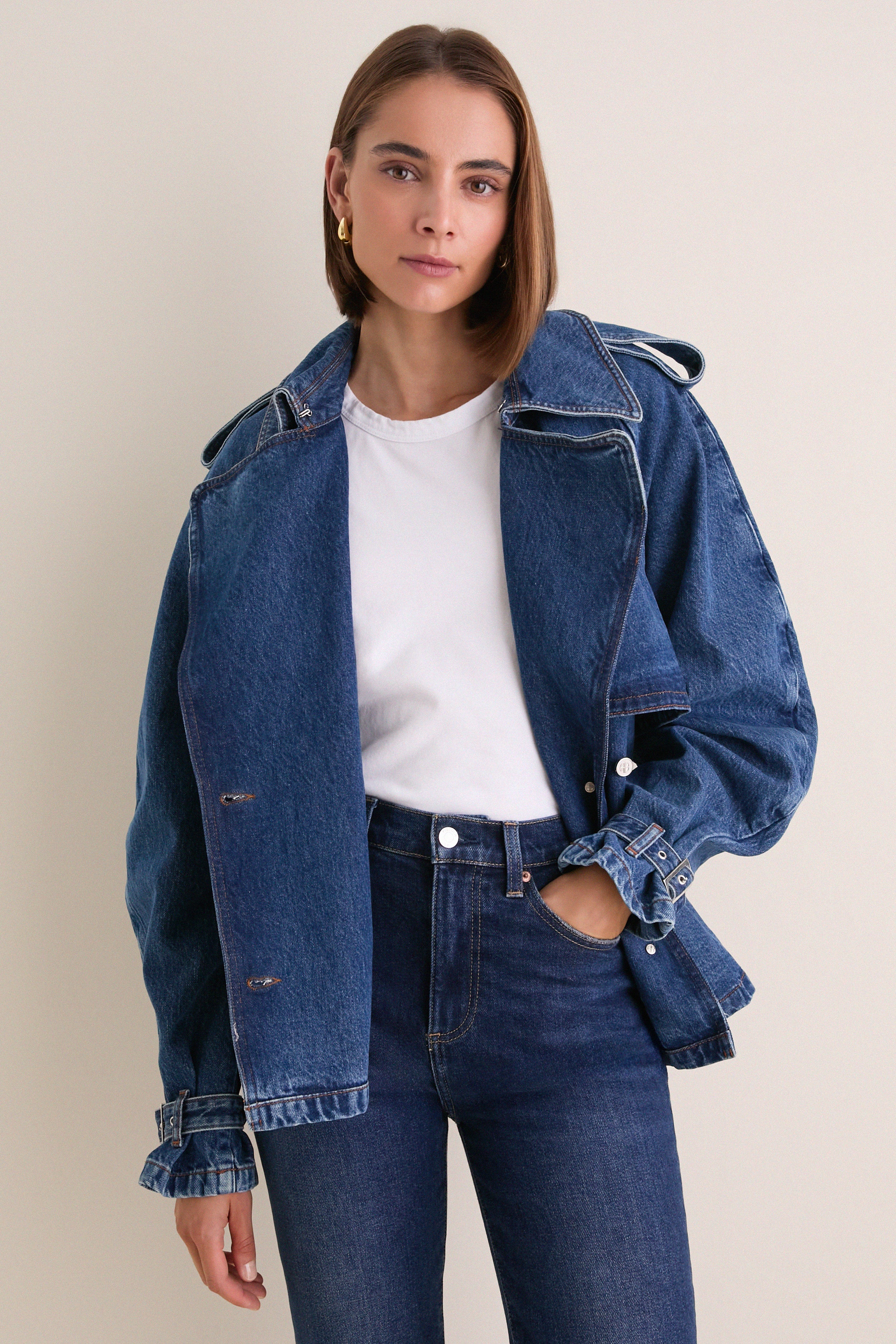 Clean Indigo Pascale Trench