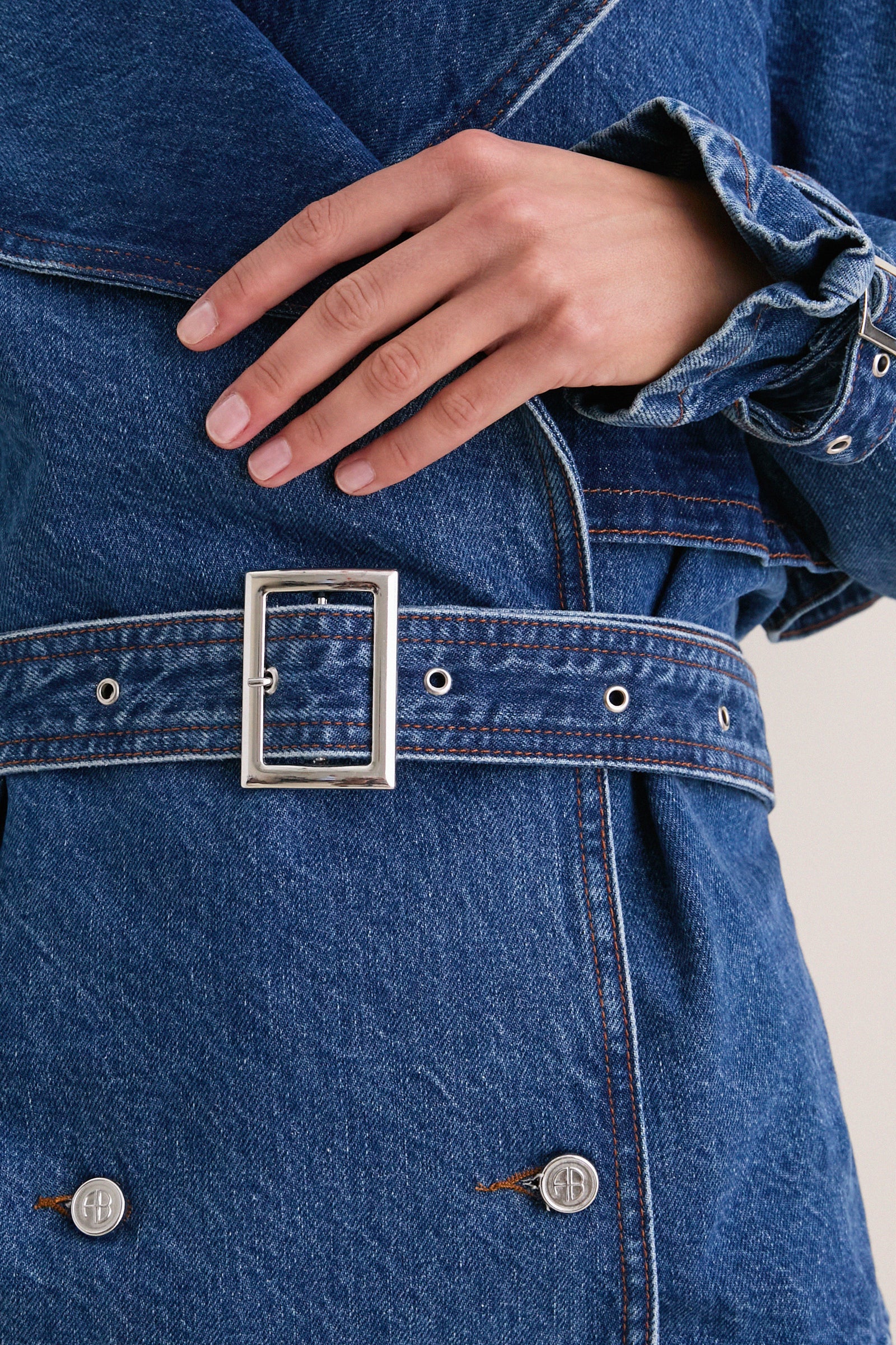 Clean Indigo Pascale Trench