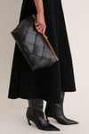 Black Braided Leather Anine Clutch