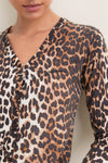 Almond Milk Printed Merino Cardigan
