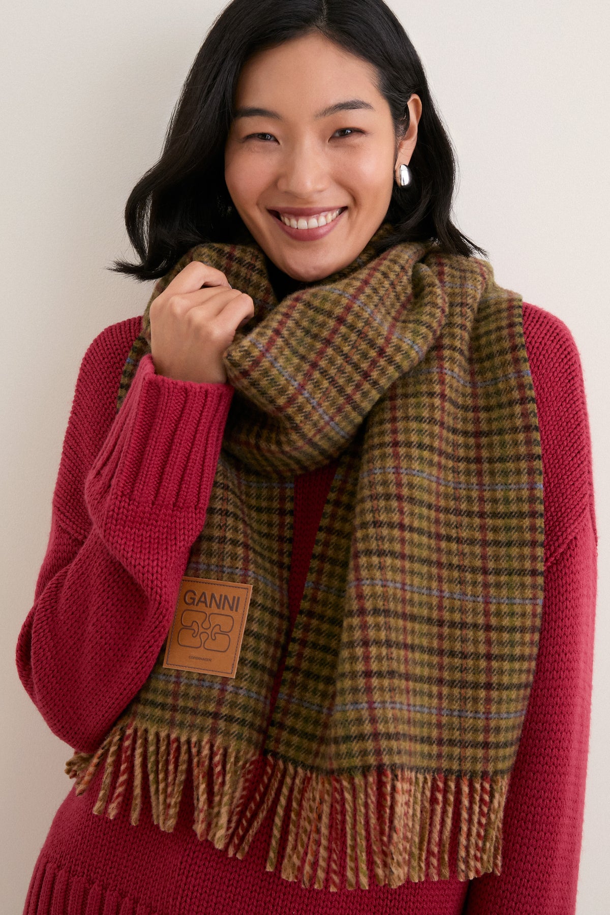 Multicolour Compact Wool Scarf Mini Checks