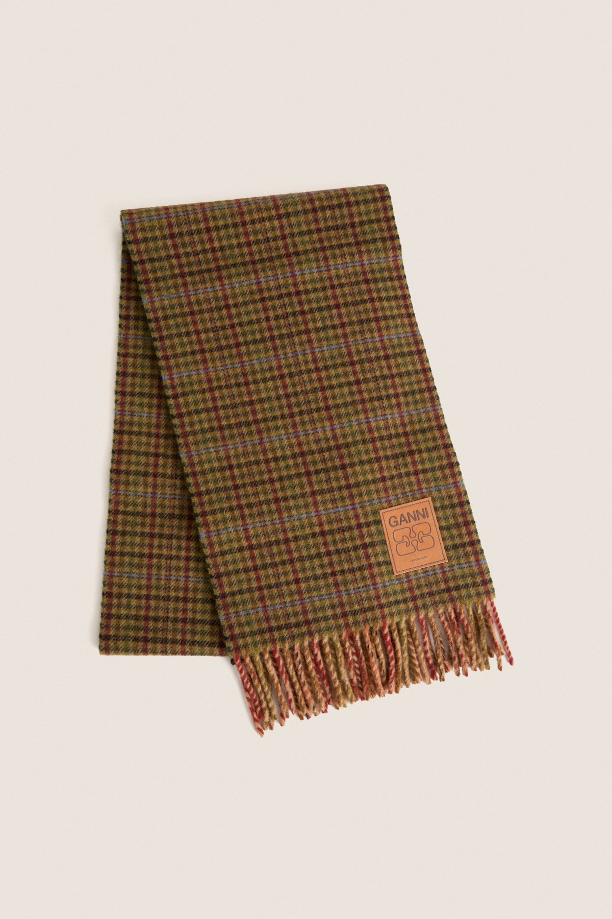 Multicolour Compact Wool Scarf Mini Checks