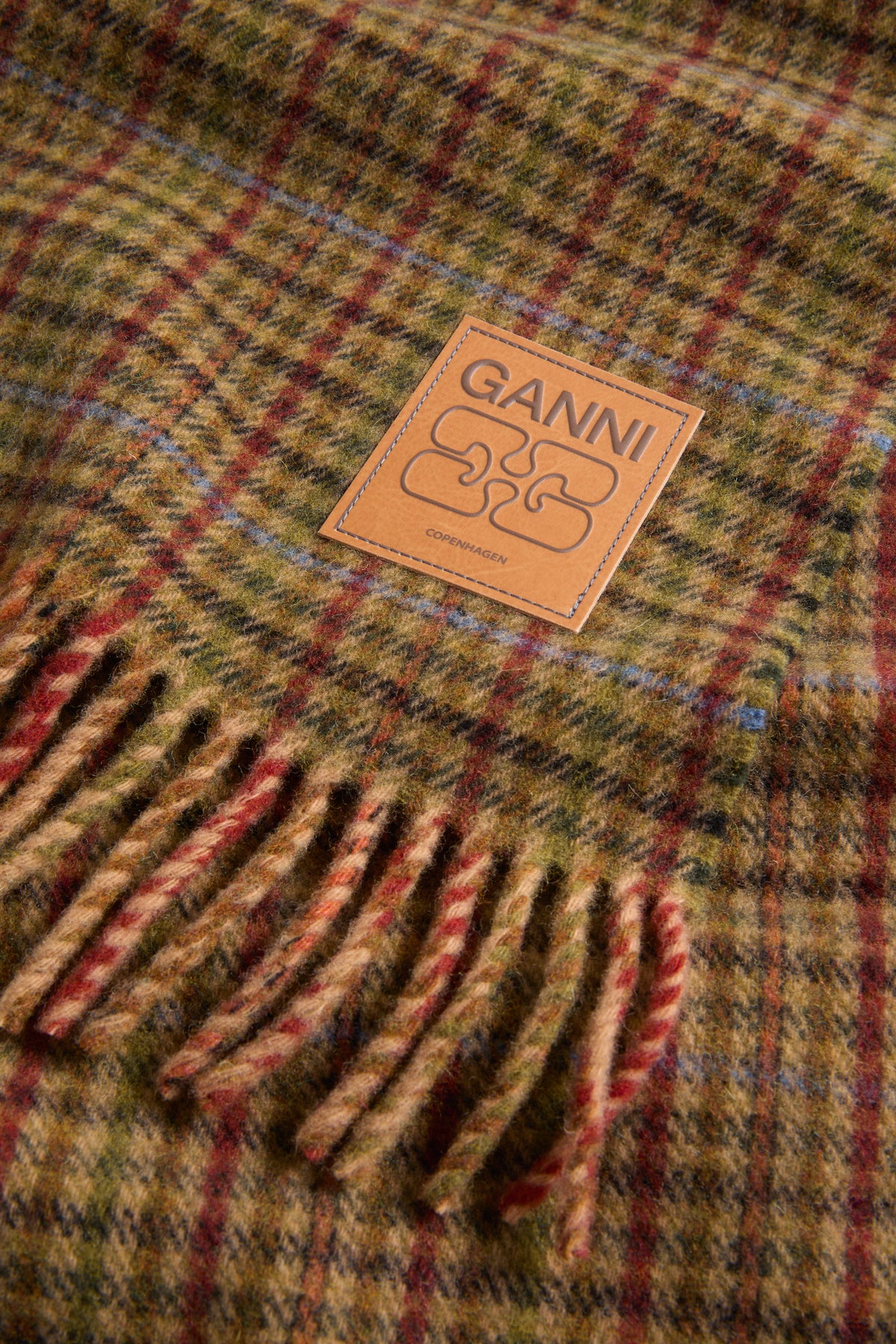 Multicolour Compact Wool Scarf Mini Checks