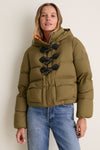 Military Olive Future Nylon Quilt Mini Puffer