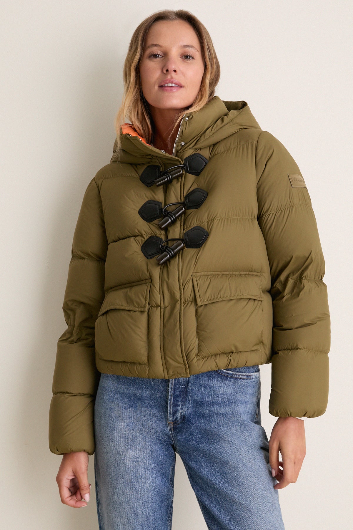 Military Olive Future Nylon Quilt Mini Puffer