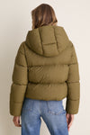 Military Olive Future Nylon Quilt Mini Puffer