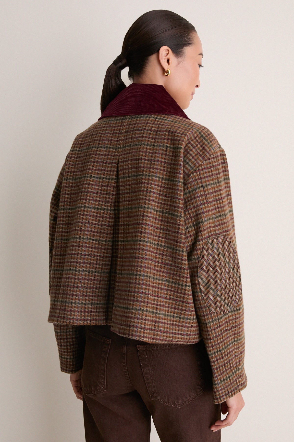 Multicolour Heavy Check Twill Short Barn Jacket
