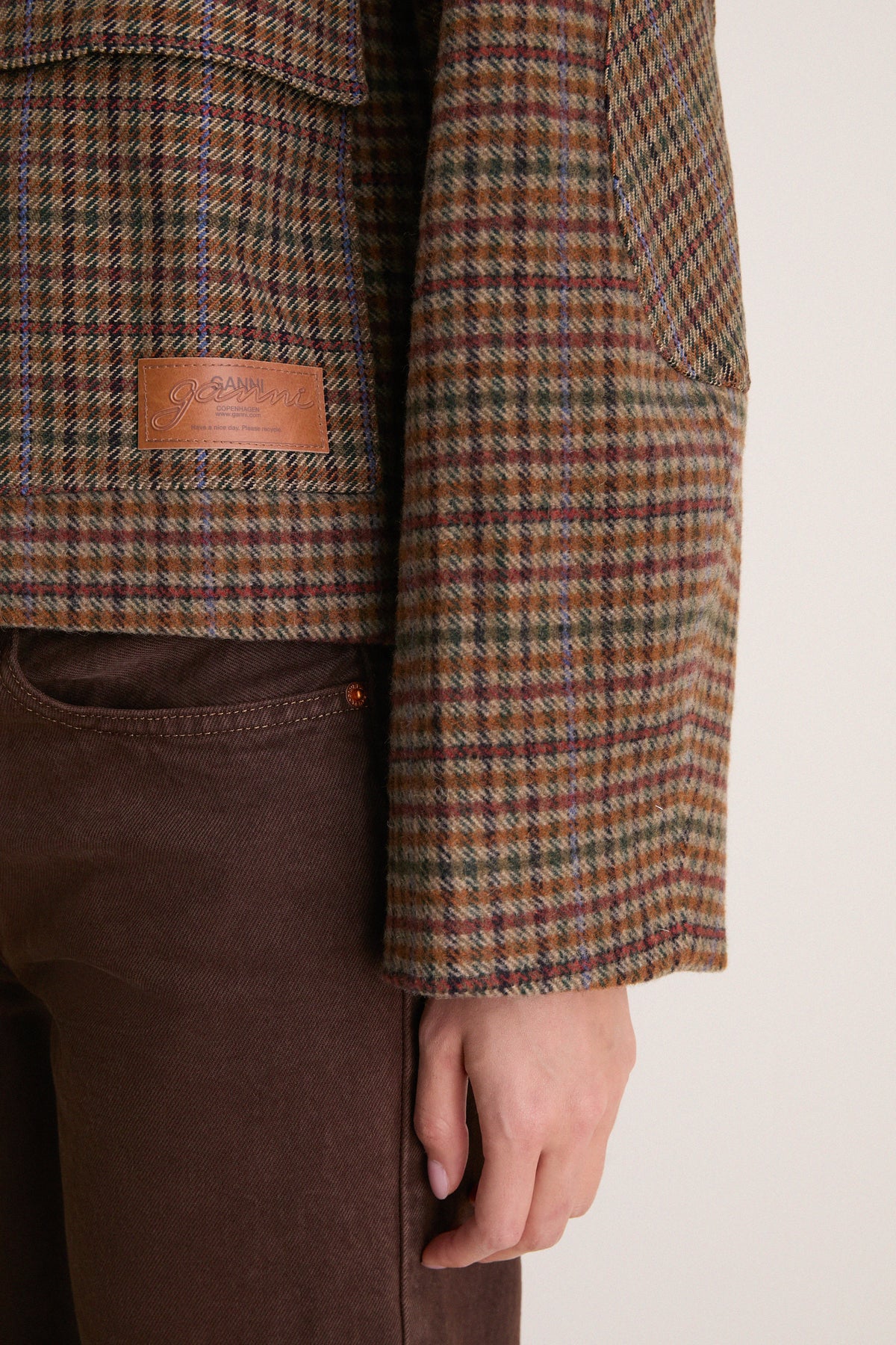Multicolour Heavy Check Twill Short Barn Jacket