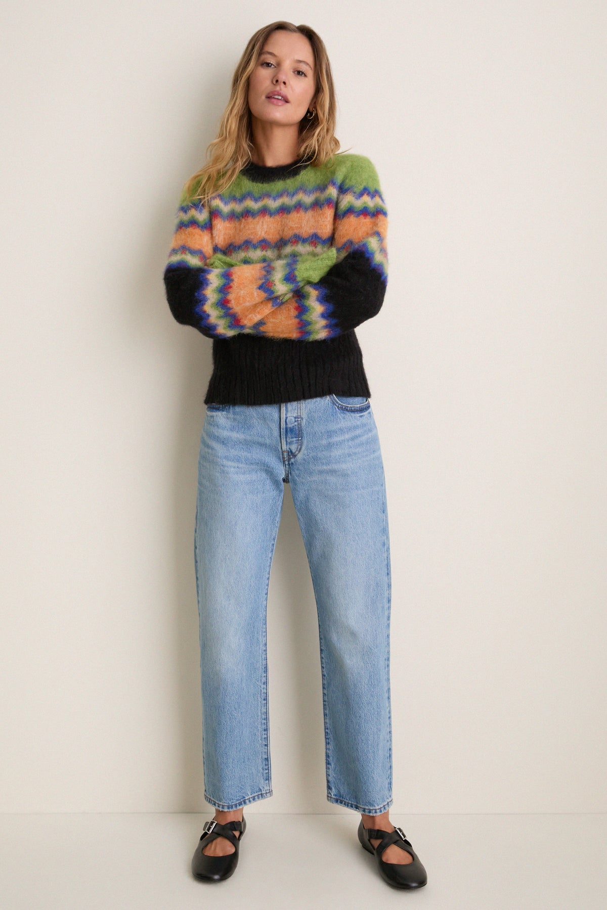 Multicolour Brushed Alpaca Fairisle Sweater