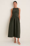 Green Lotus Maxi Dress