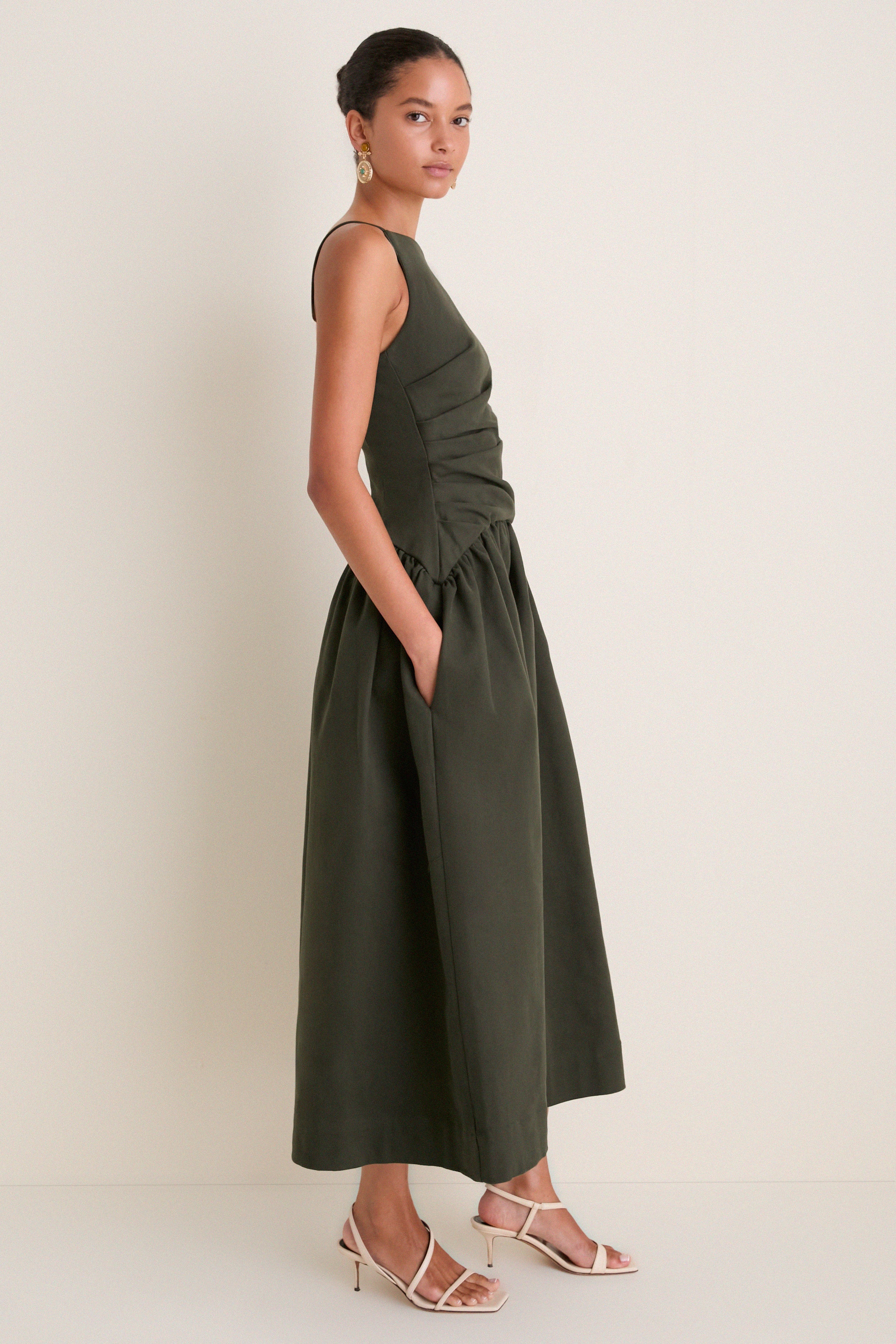 Green Lotus Maxi Dress