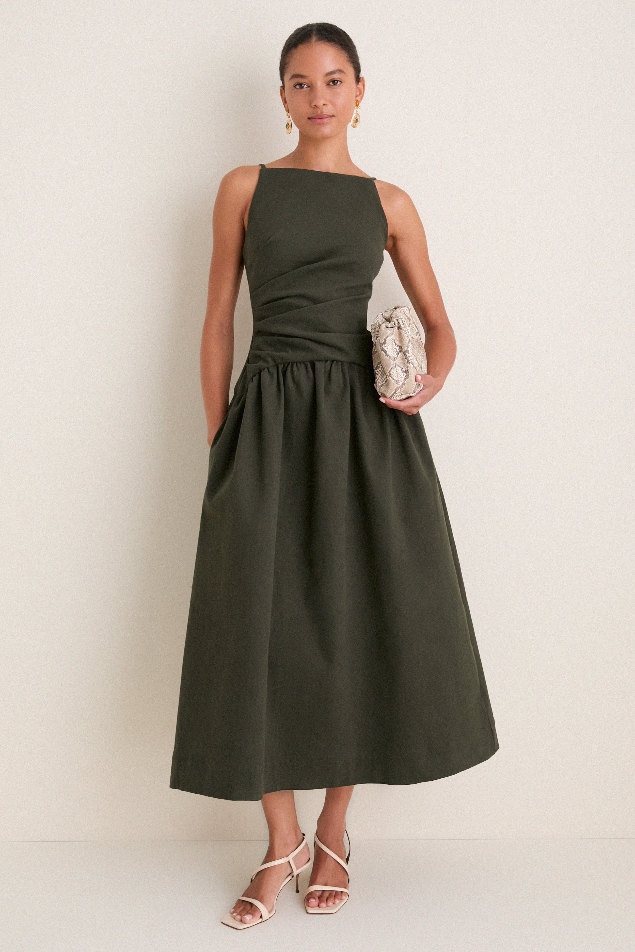 Green Lotus Maxi Dress