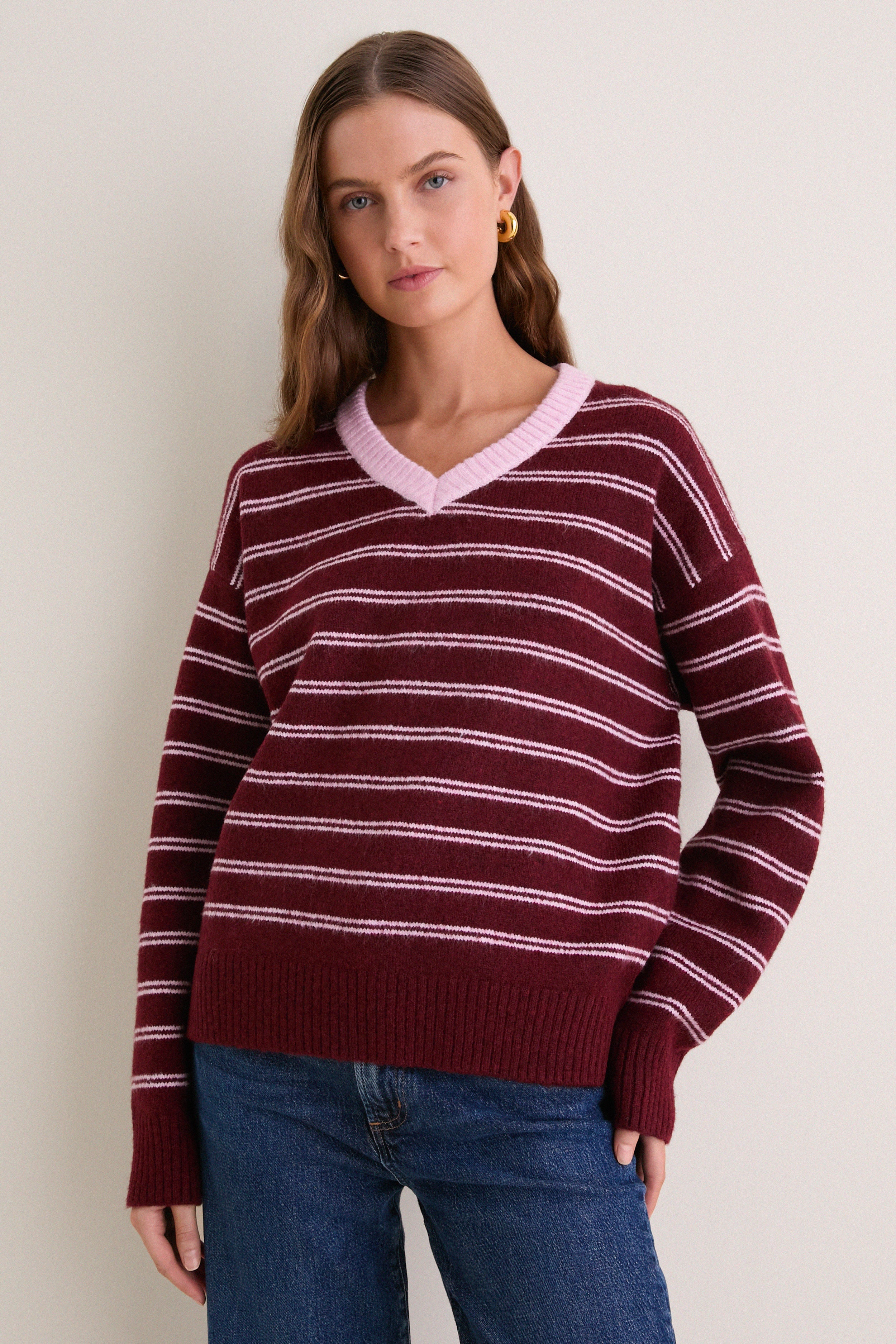 Burgundy Neev Sweater