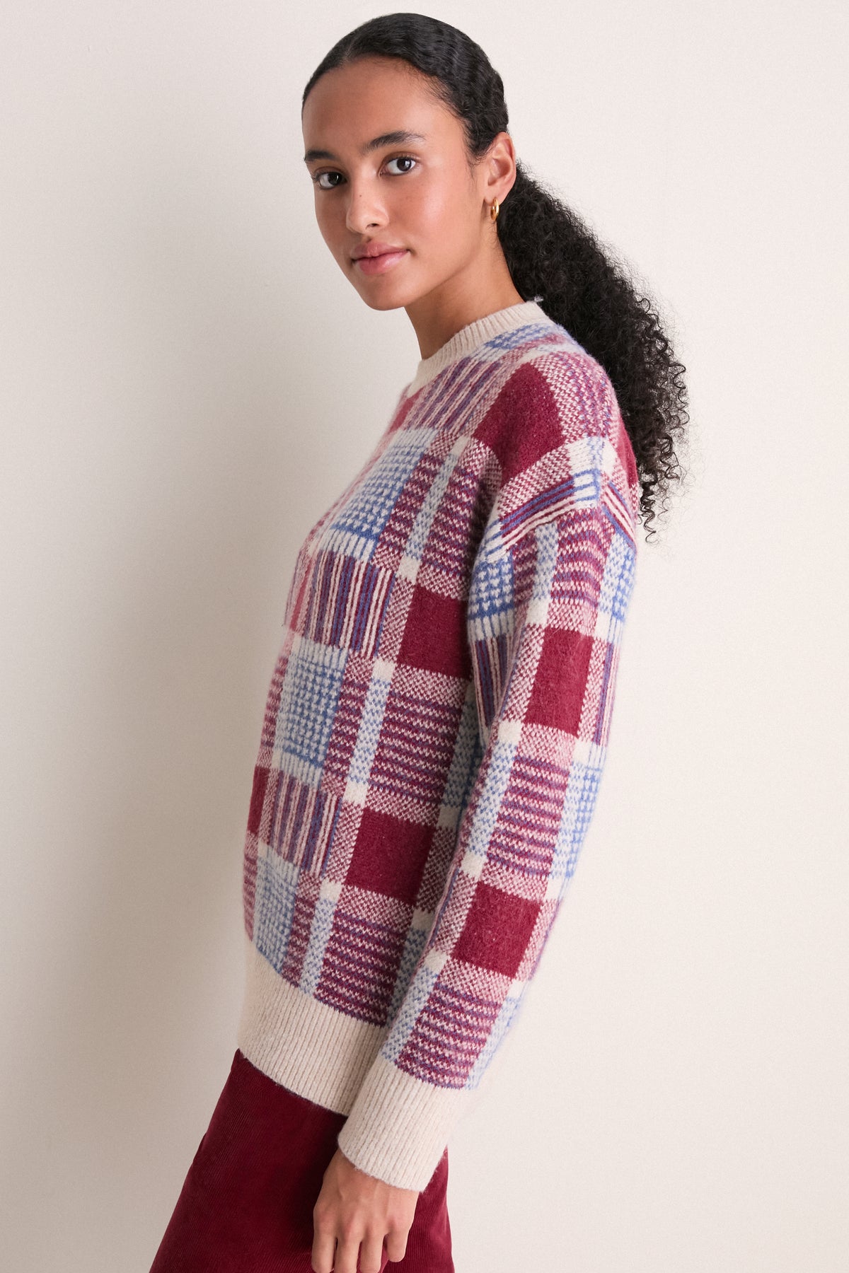 Red and Blue Campbell Plaid Sweater