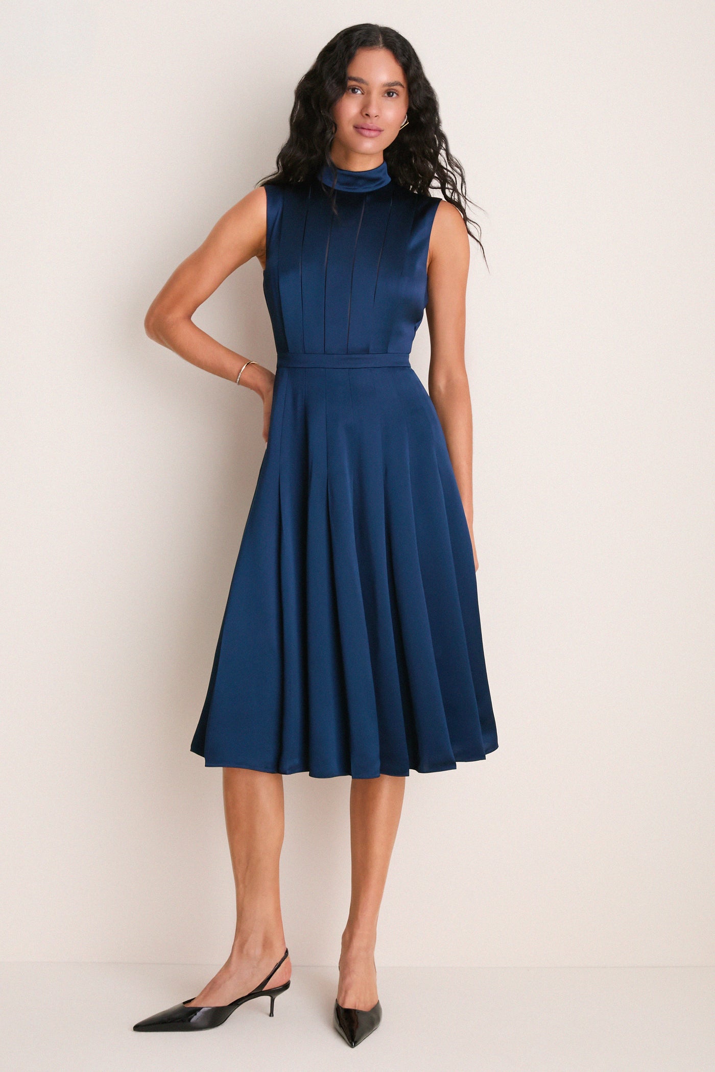 Navy Ember Midi Dress