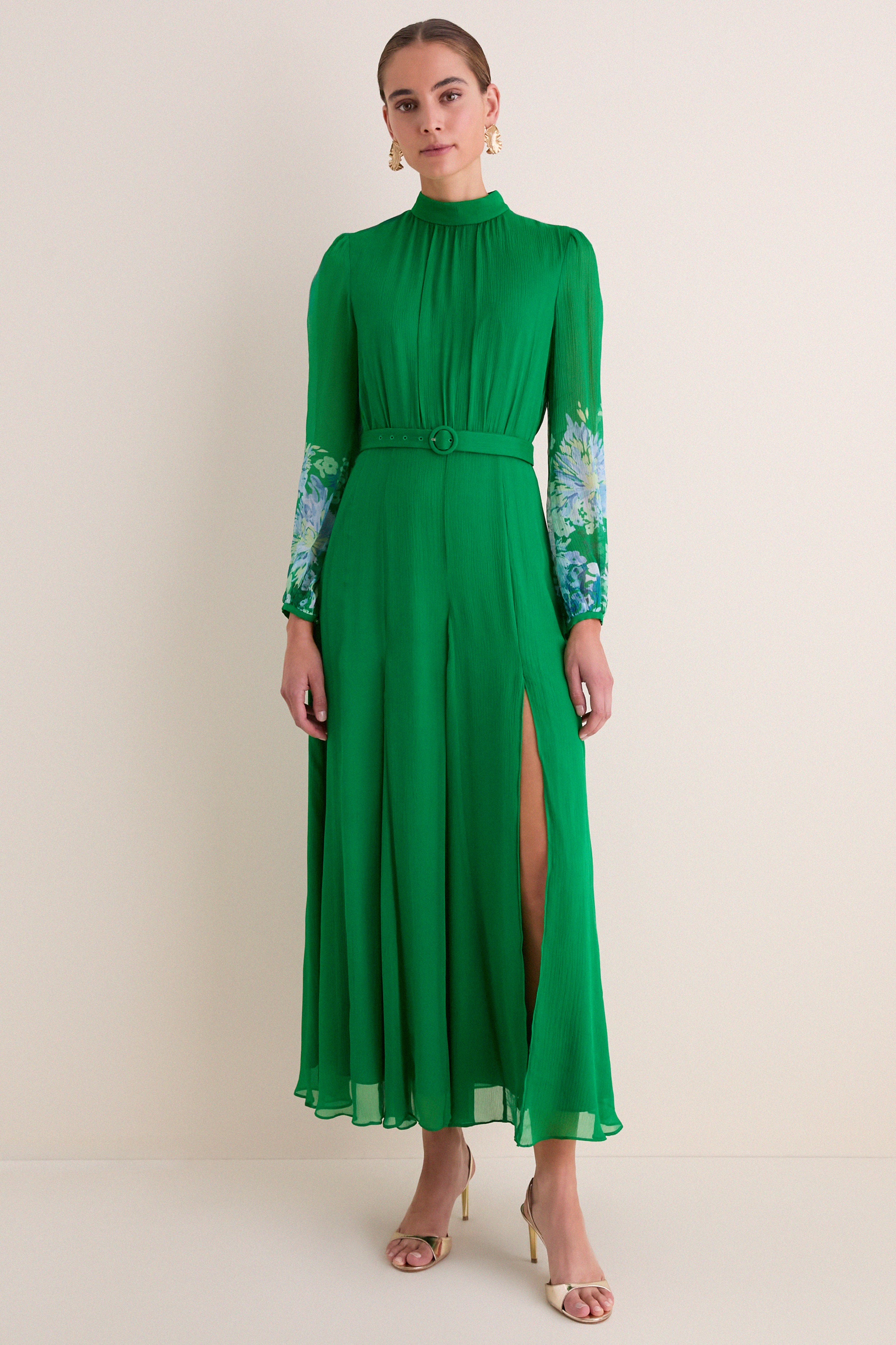 Chrysanthemum Border Jacqui-D Midi Dress