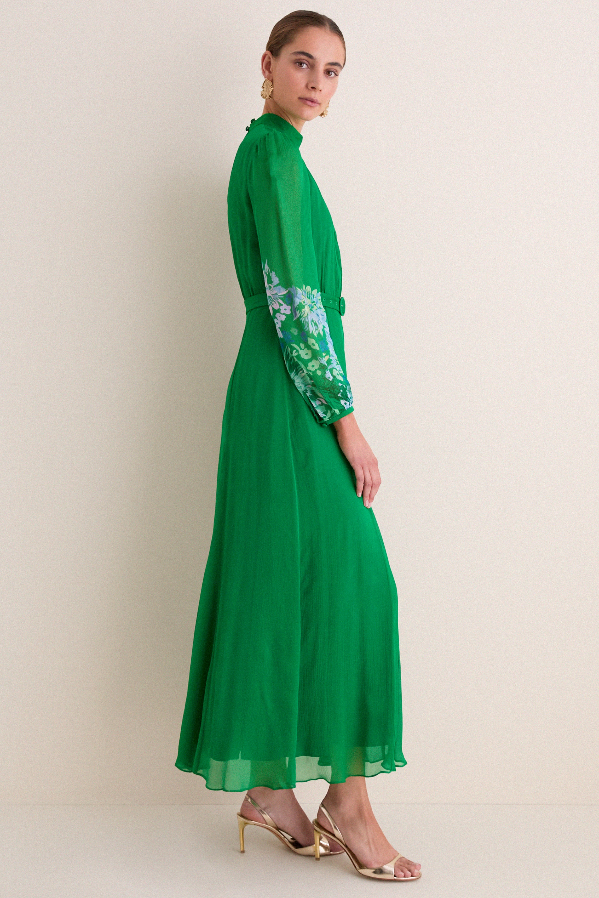 Chrysanthemum Border Jacqui-D Midi Dress