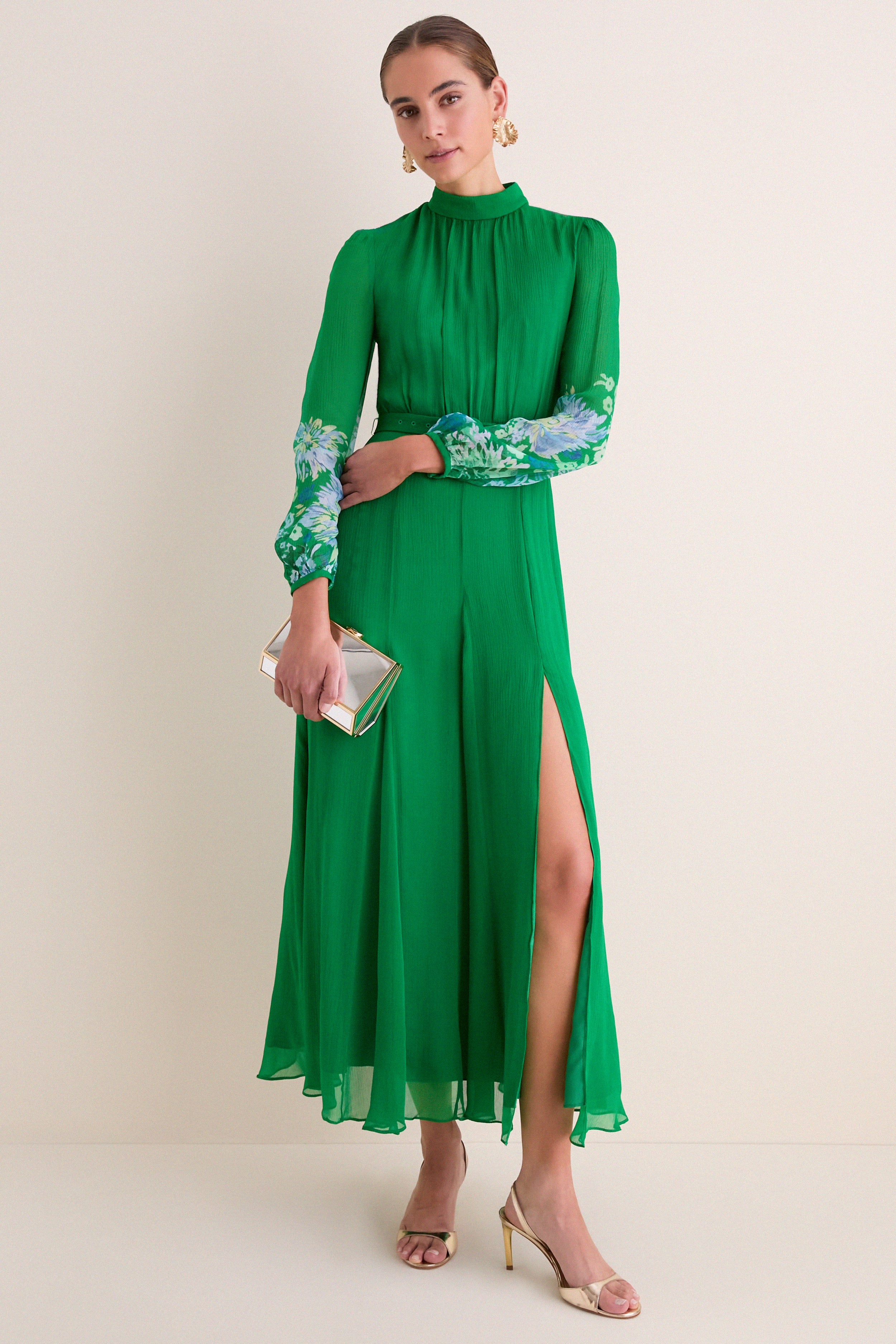 Chrysanthemum Border Jacqui-D Midi Dress