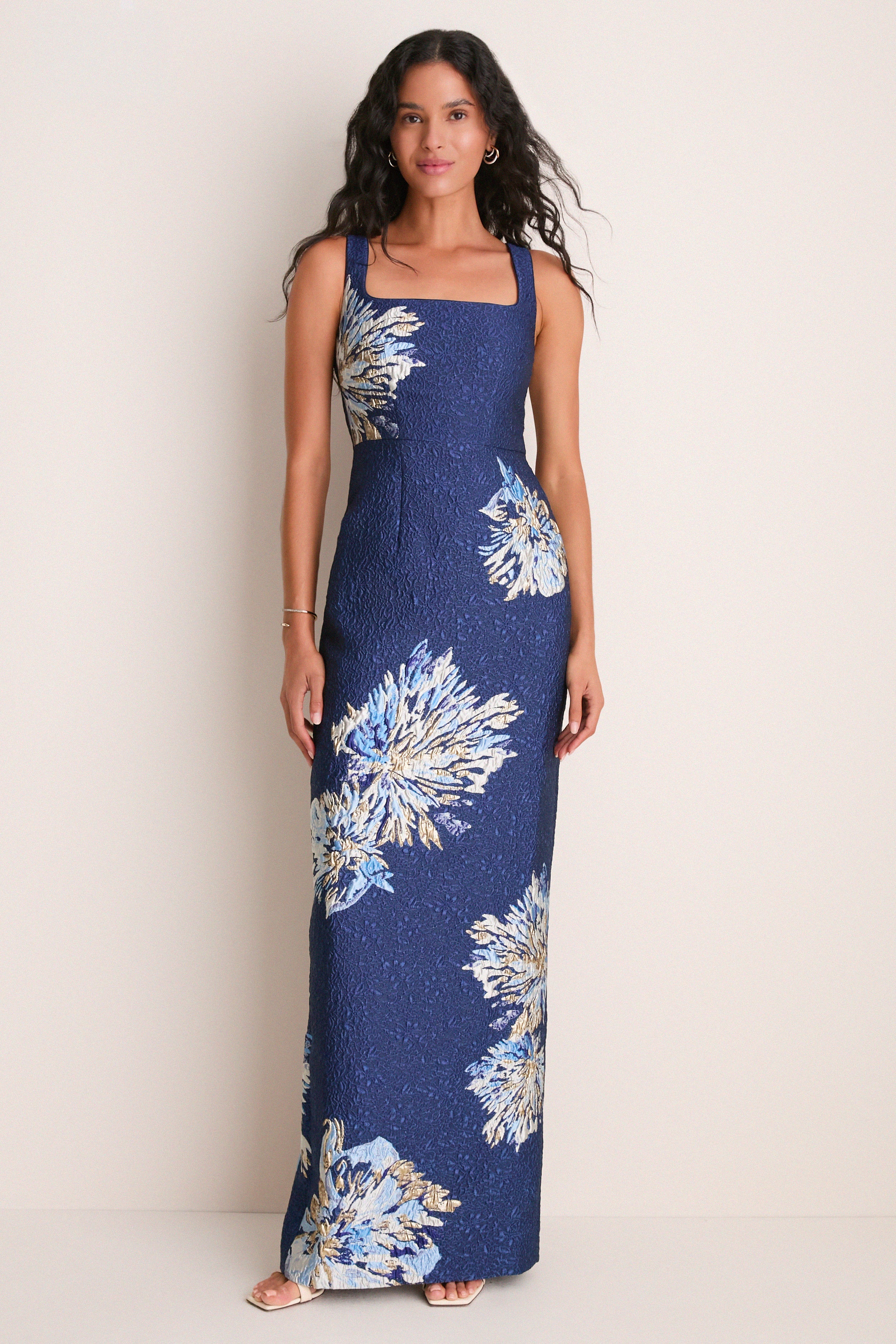 Brushstroke Dahlia Bora Long-B Dress