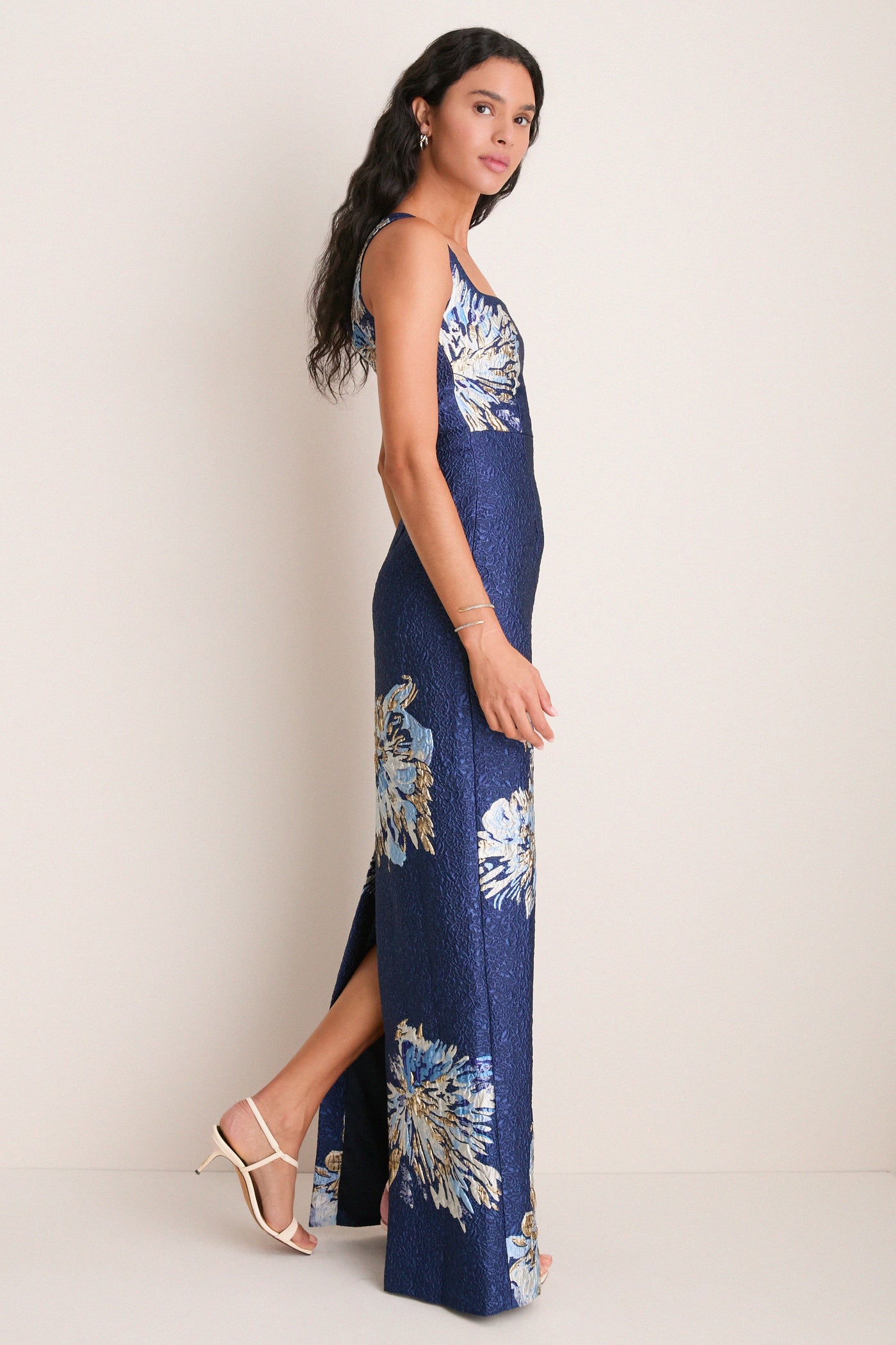 Brushstroke Dahlia Bora Long-B Dress