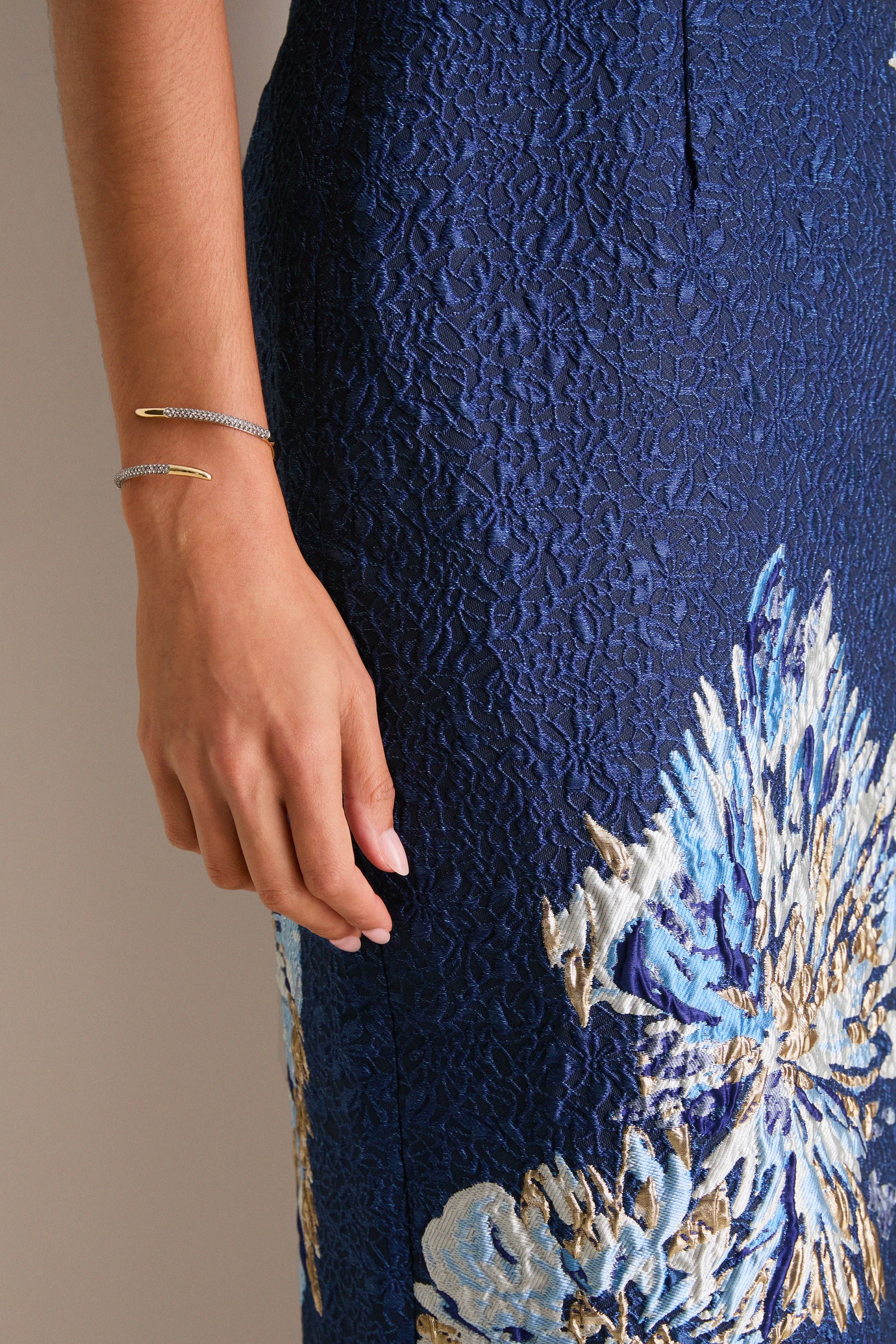 Brushstroke Dahlia Bora Long-B Dress