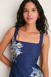 Brushstroke Dahlia Bora Long-B Dress