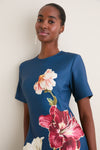 Indigo Lily Print Alice Maxi Dress