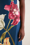 Indigo Lily Print Alice Maxi Dress