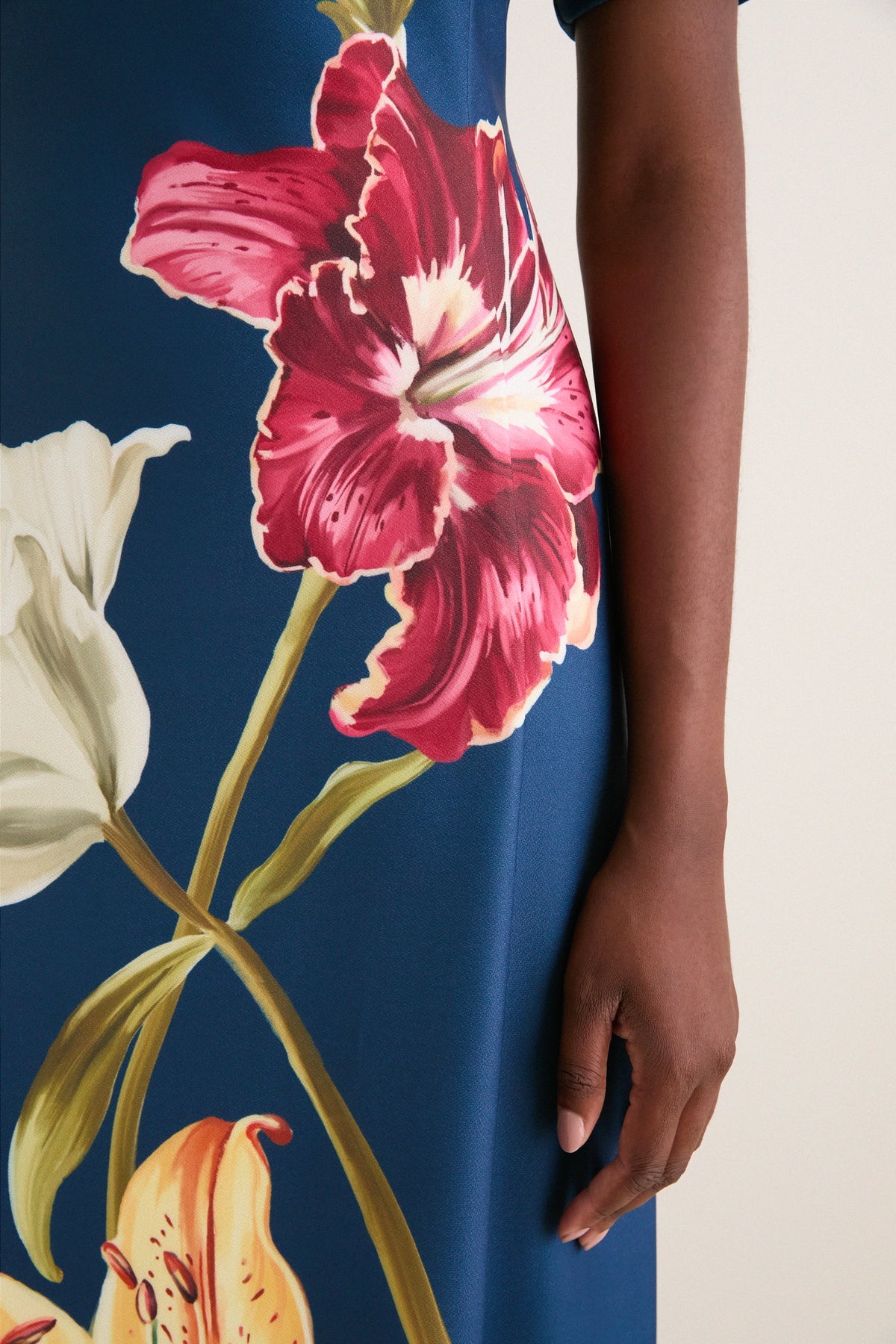 Indigo Lily Print Alice Maxi Dress