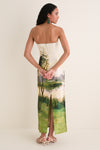 Serene Print Ava Jacquard Bustier Midi Dress