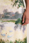 Serene Print Ava Jacquard Bustier Midi Dress