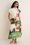Serene Print Aubrey Midi Dress