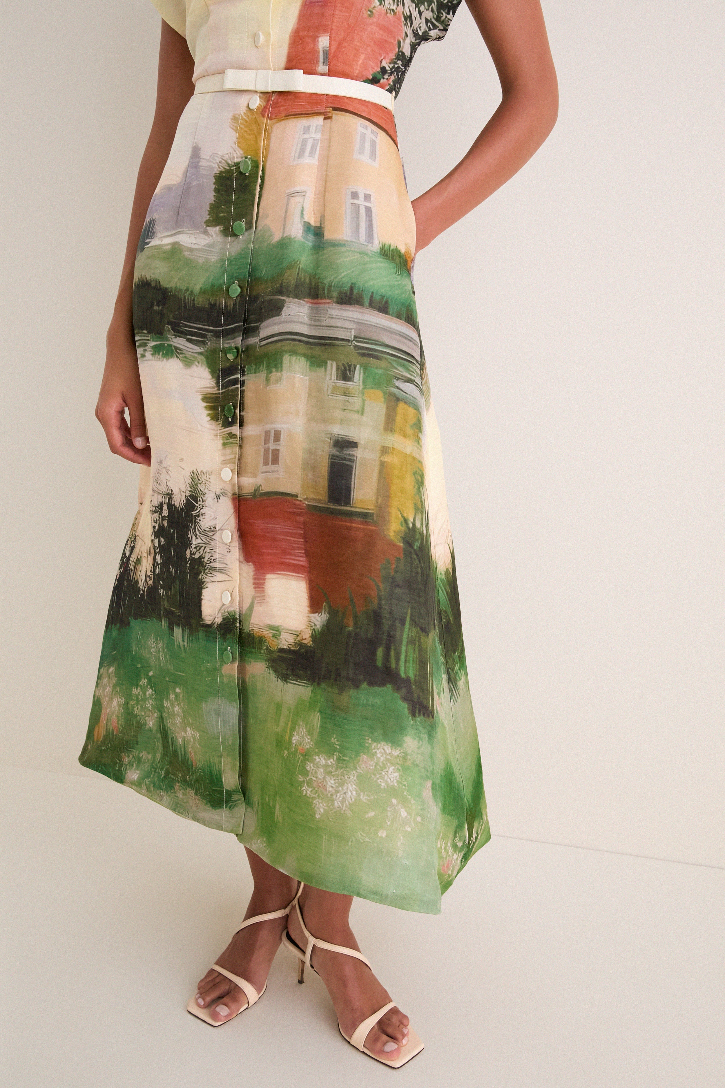 Serene Print Aubrey Midi Dress