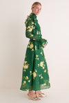 Forest Print Katrina Butterly Sleeve Midi Dress