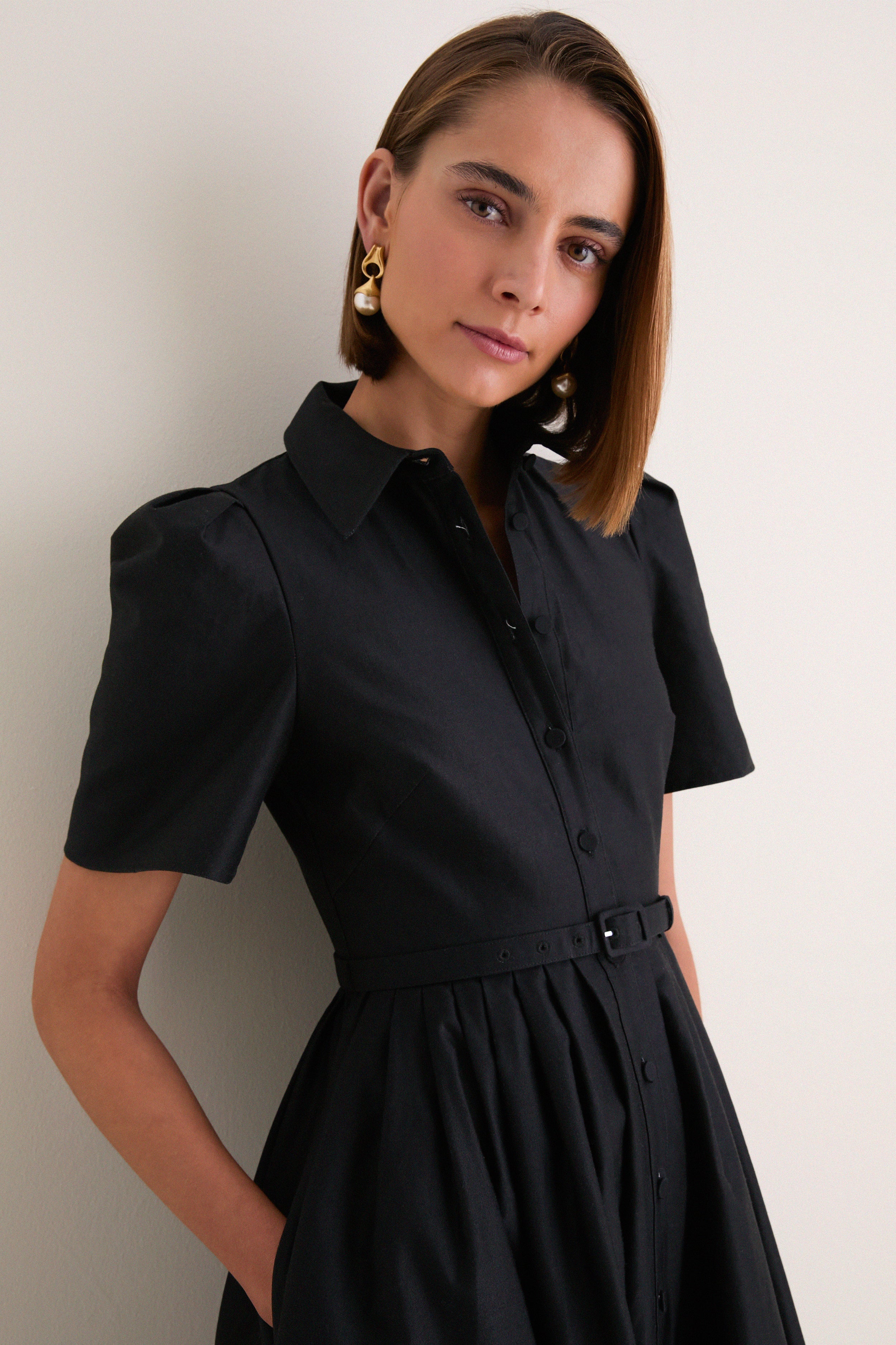 Ebony Snapdragon Print Bianca Midi Dress