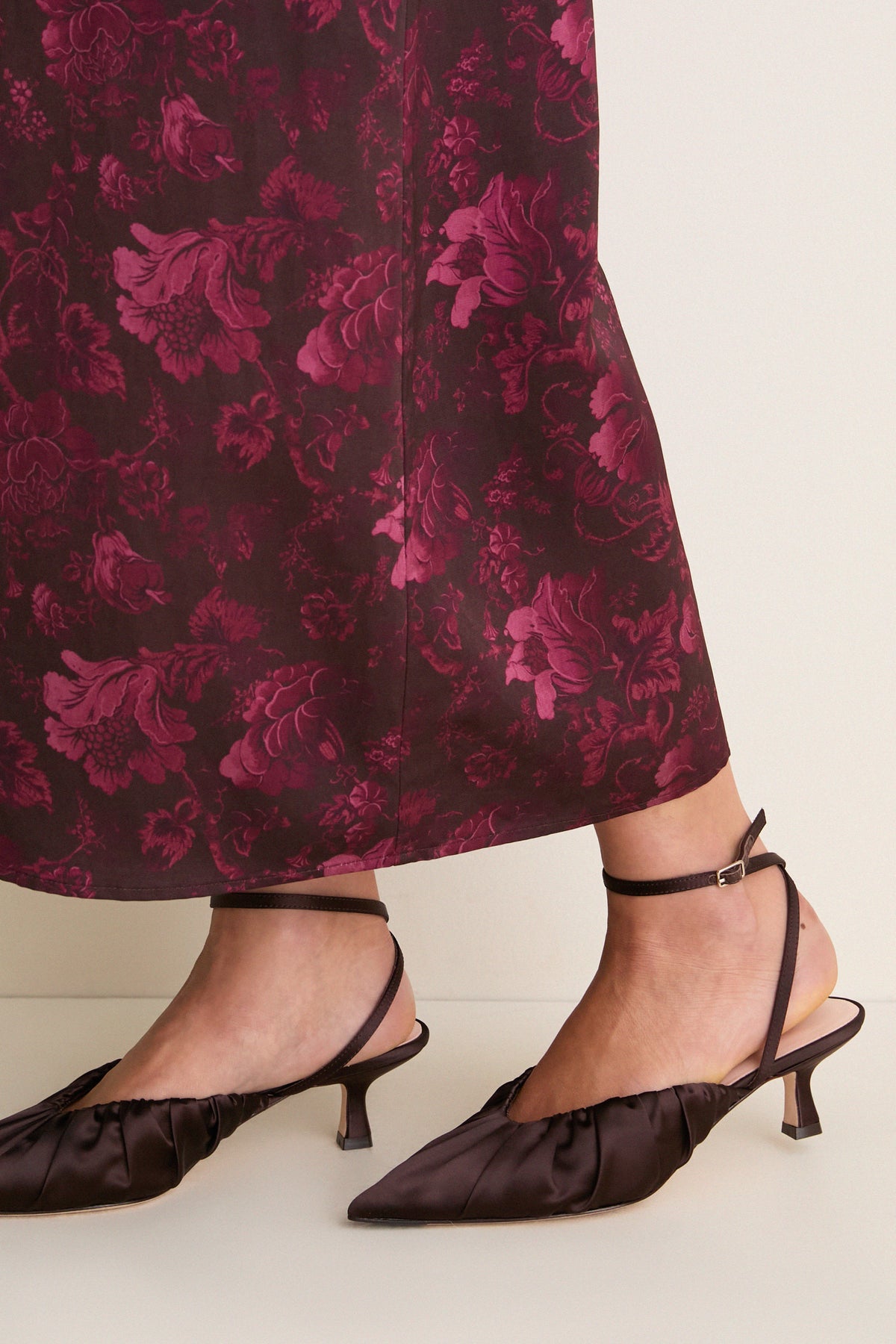 Chocolate Satin Rio Heels