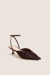 Chocolate Satin Rio Heels