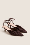 Chocolate Satin Rio Heels