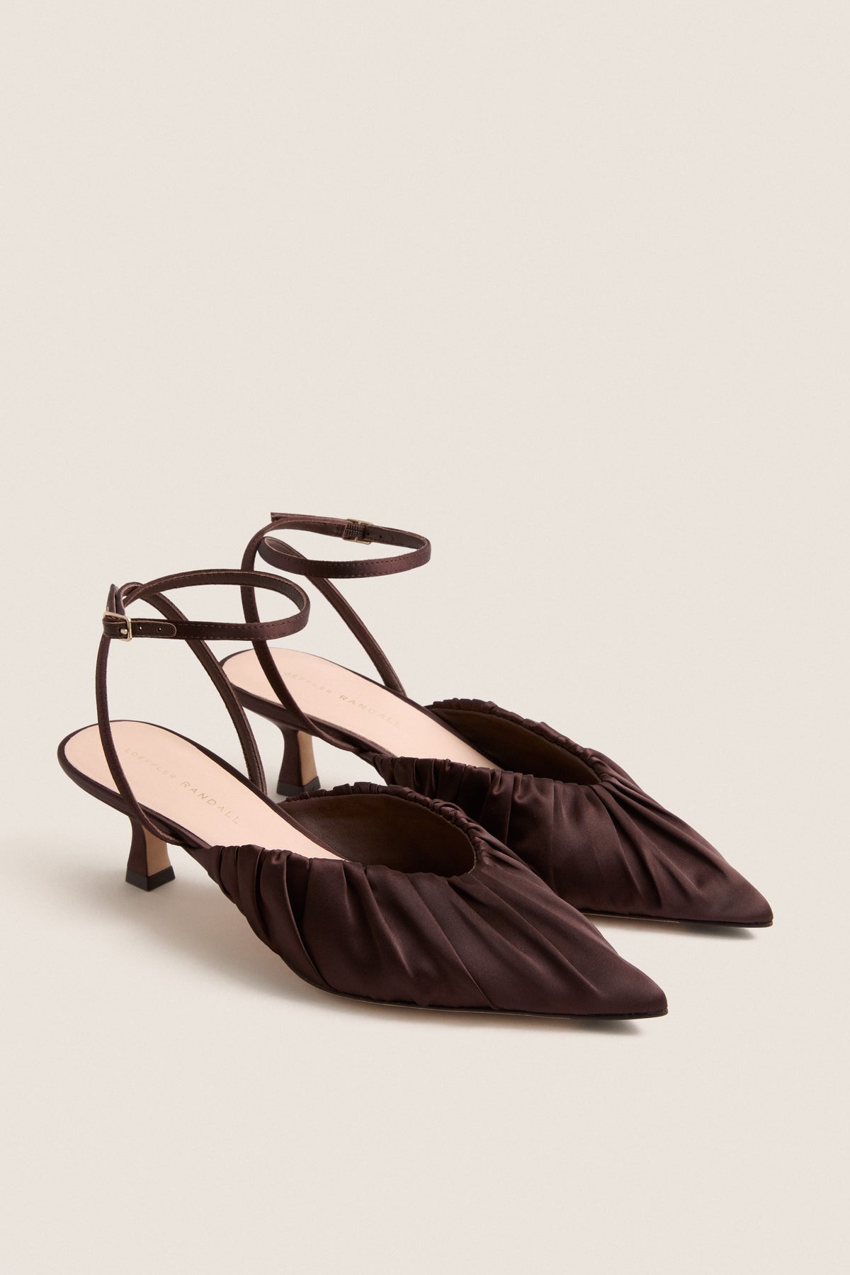 Chocolate Satin Rio Heels