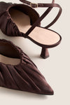 Chocolate Satin Rio Heels